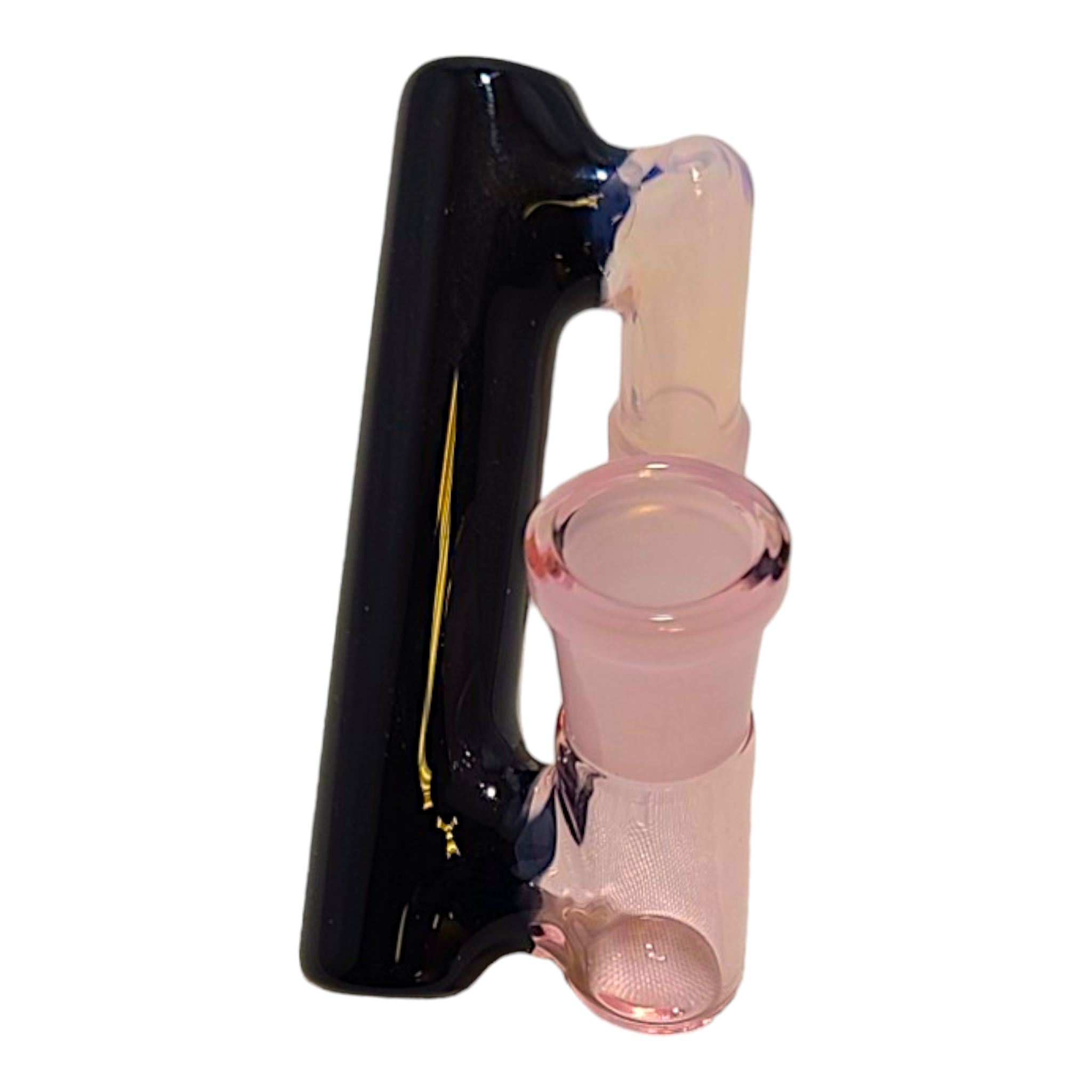 Jeremy Cassel Glass 90-Degree Adapter – Pink and Black - Image 6
