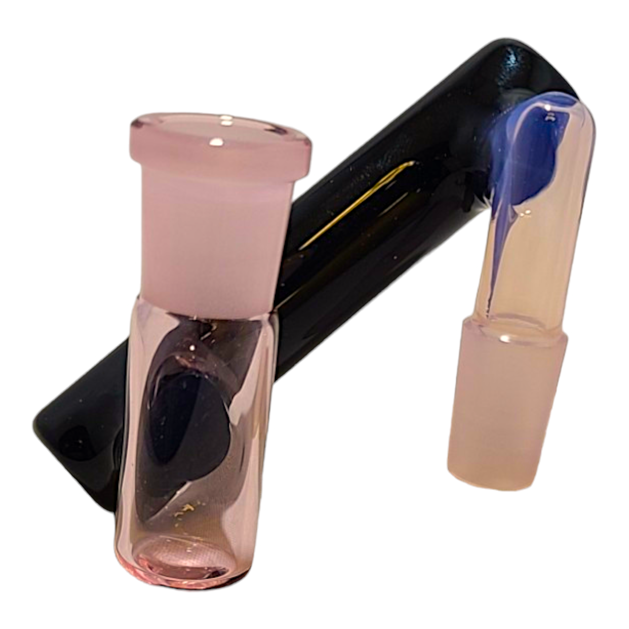 Jeremy Cassel Glass 90-Degree Adapter – Pink and Black - Image 2