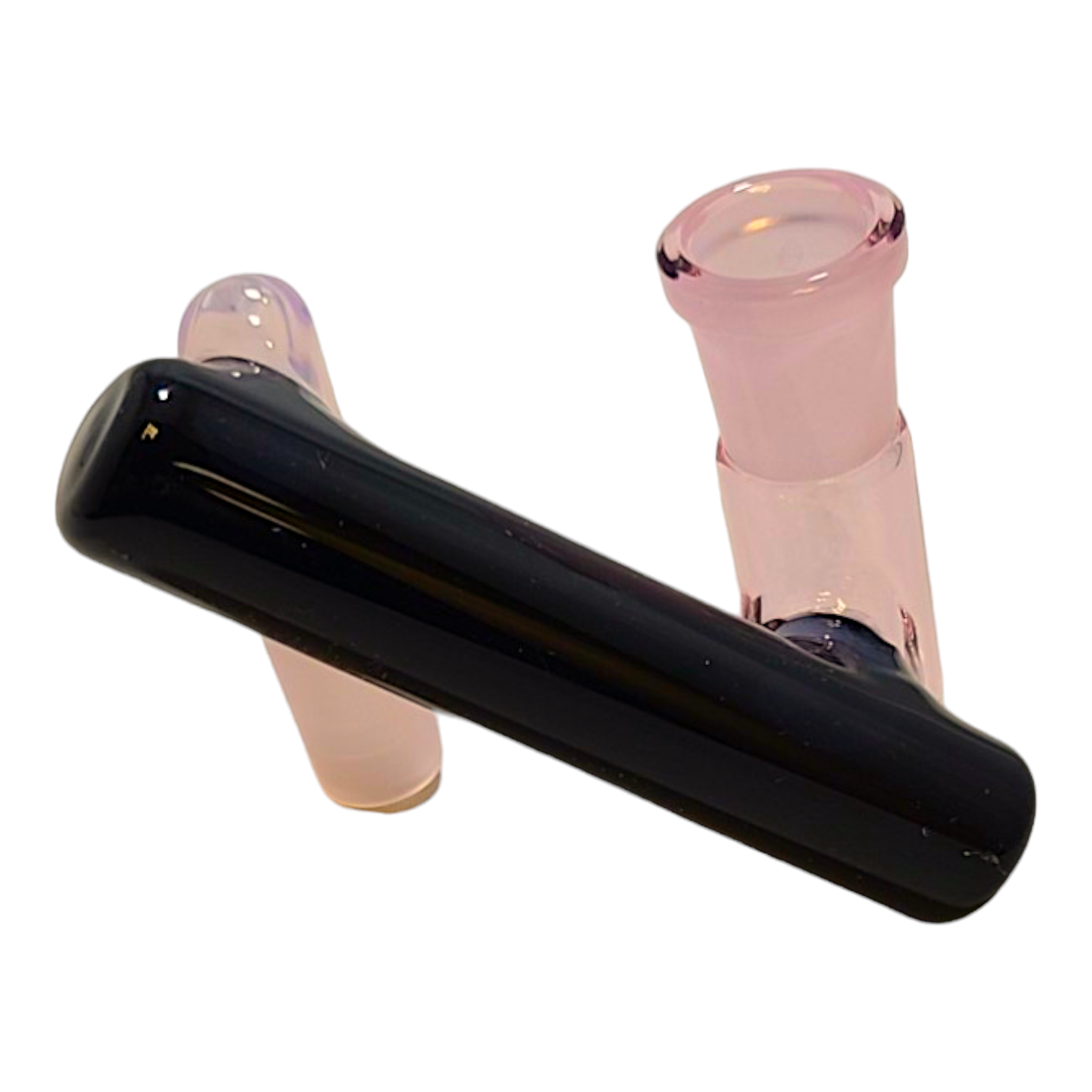 Jeremy Cassel Glass 90-Degree Adapter – Pink and Black - Image 4