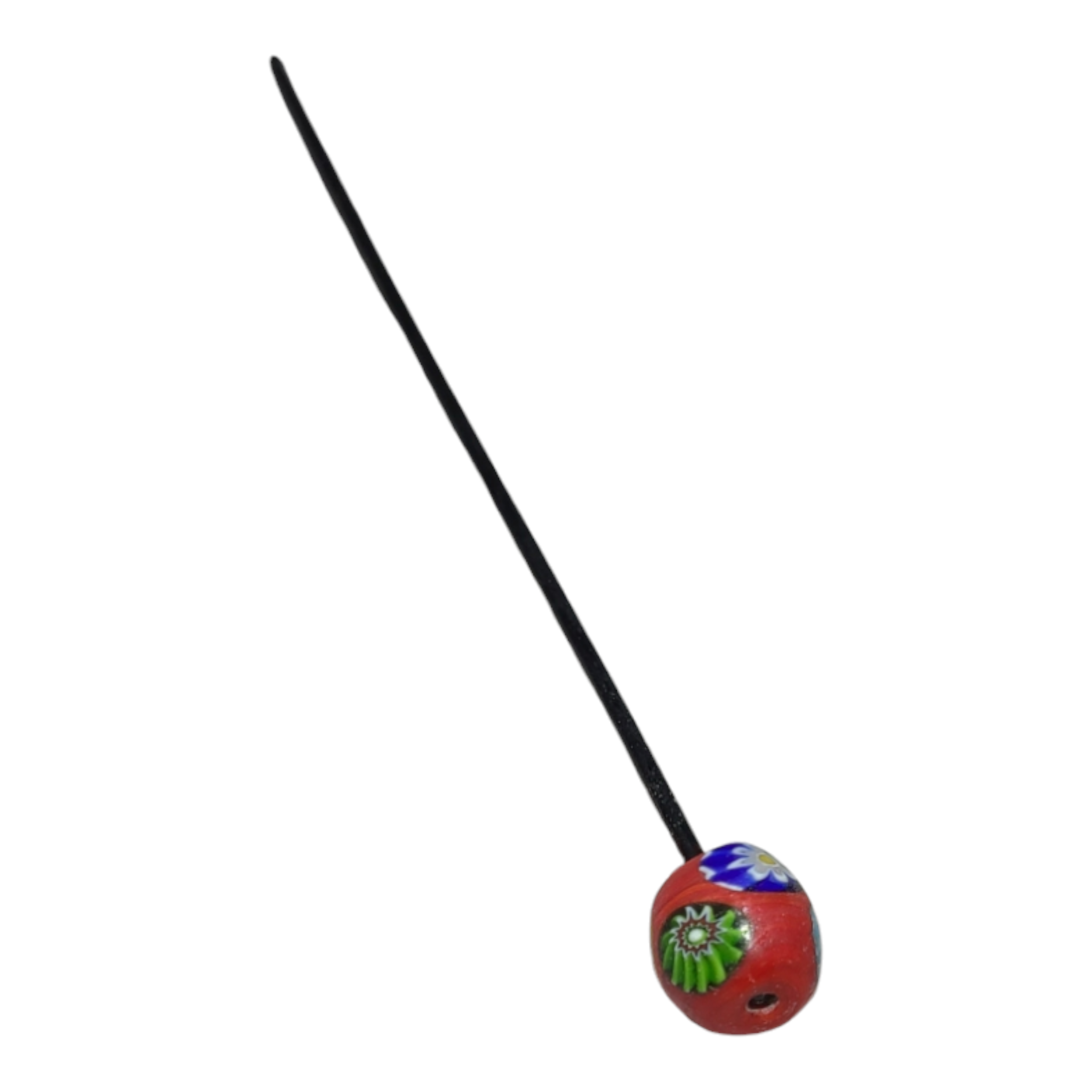 Oma & GG Pokers 6" Fimo Flower Bead Poker – Red - Image 5