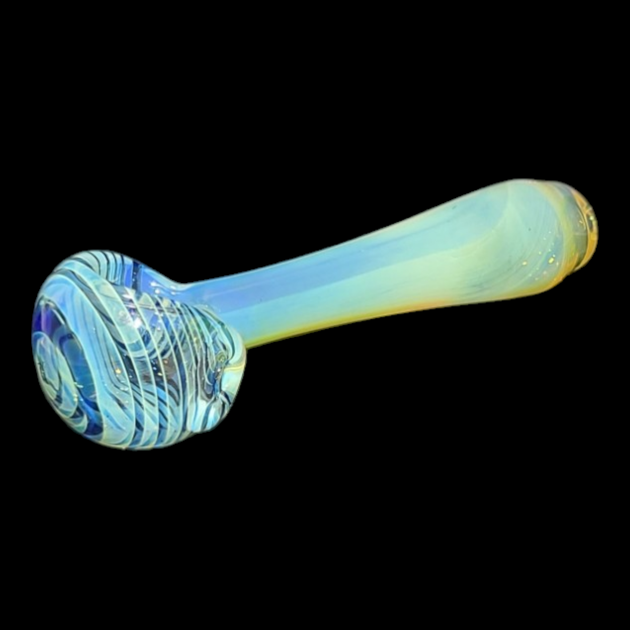 Aiden Bernard Silver Fumed Spoon Pipe – Cobalt Blue Accent - Image 6