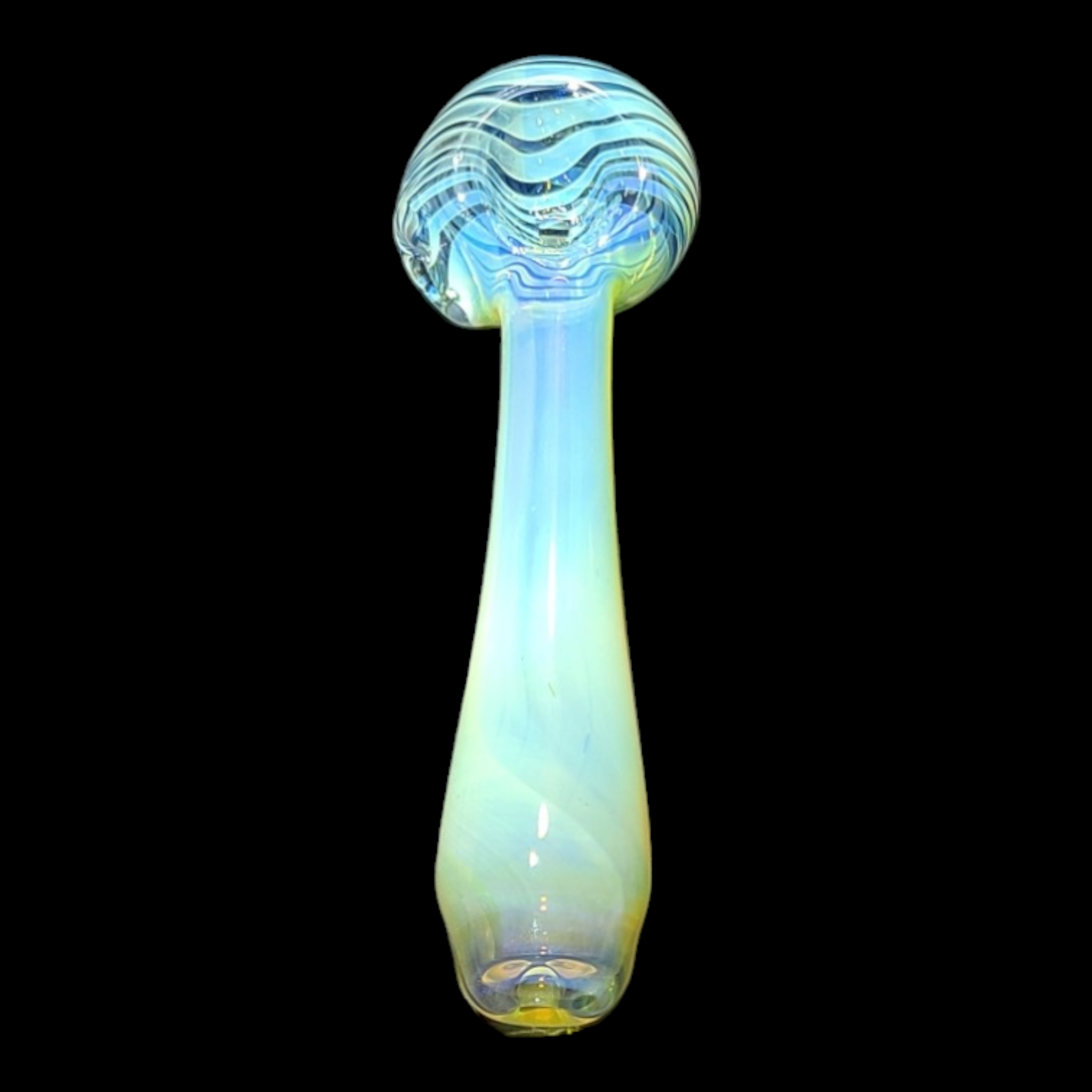 Aiden Bernard Silver Fumed Spoon Pipe – Cobalt Blue Accent - Image 4