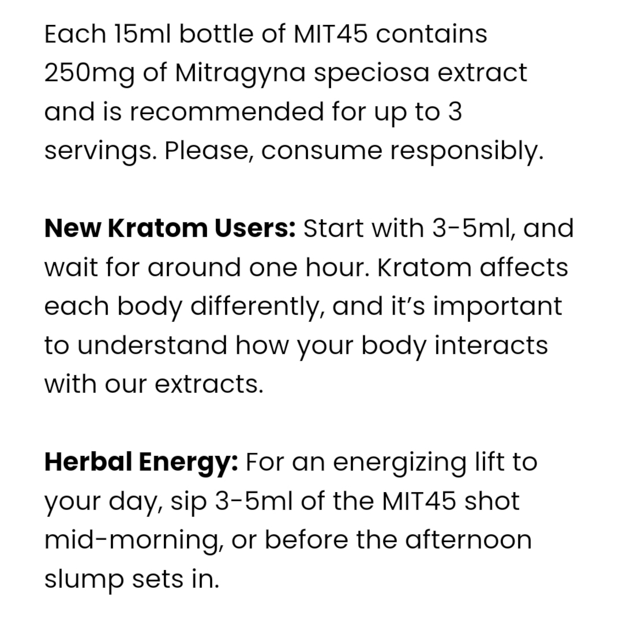MIT45 Gold Liquid Kratom Extract Shot - Image 3