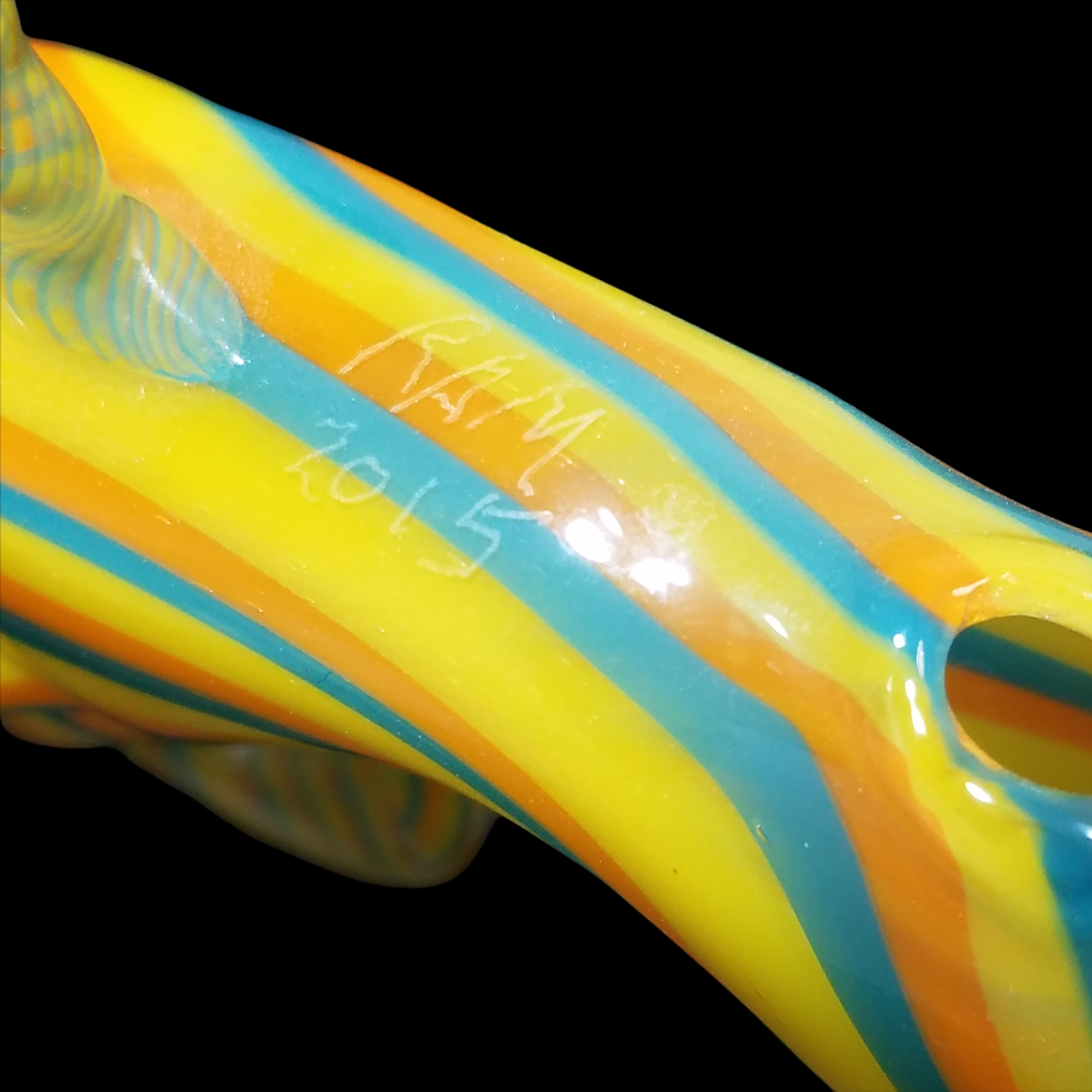 Robert Mickelson (RAM Glass) 2015 "Weapon of Peace" Revolver Pipe #18 - Image 4