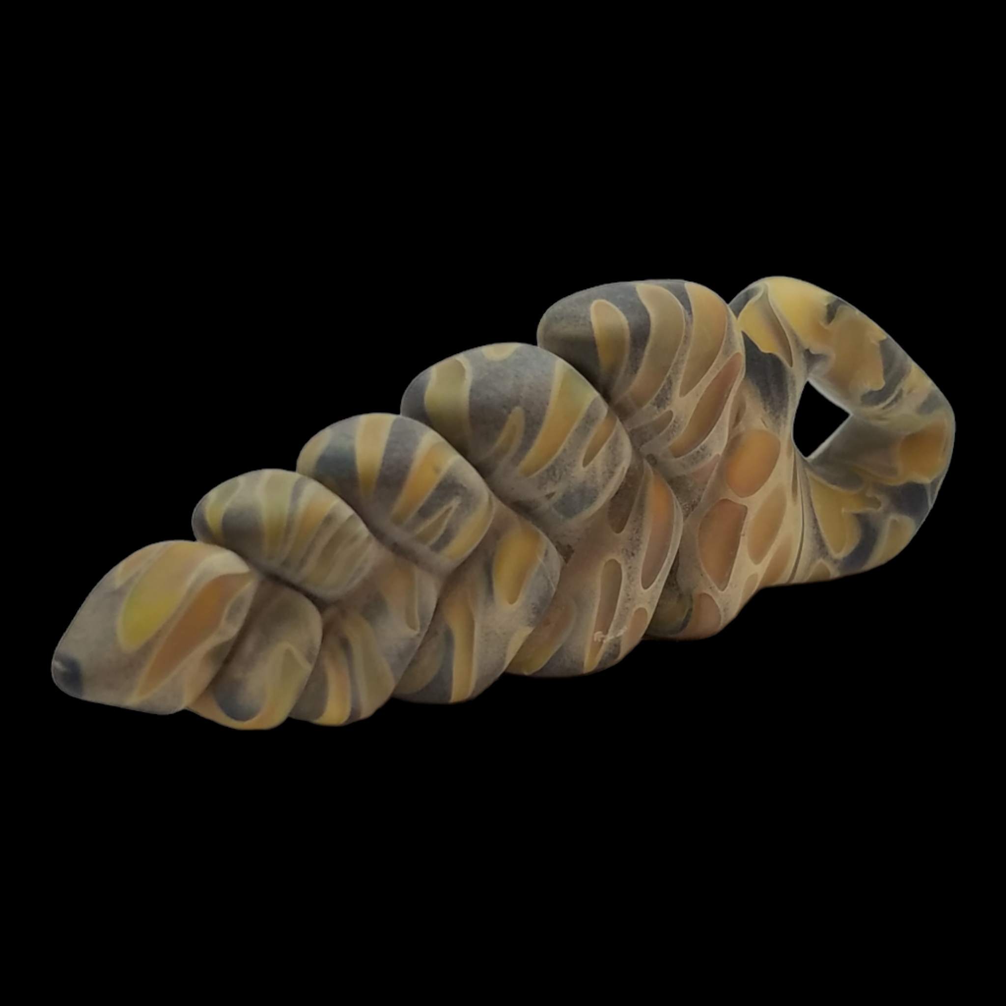 Coleman Anderson Blue Carmel Carved Leaf Pendant - Image 6