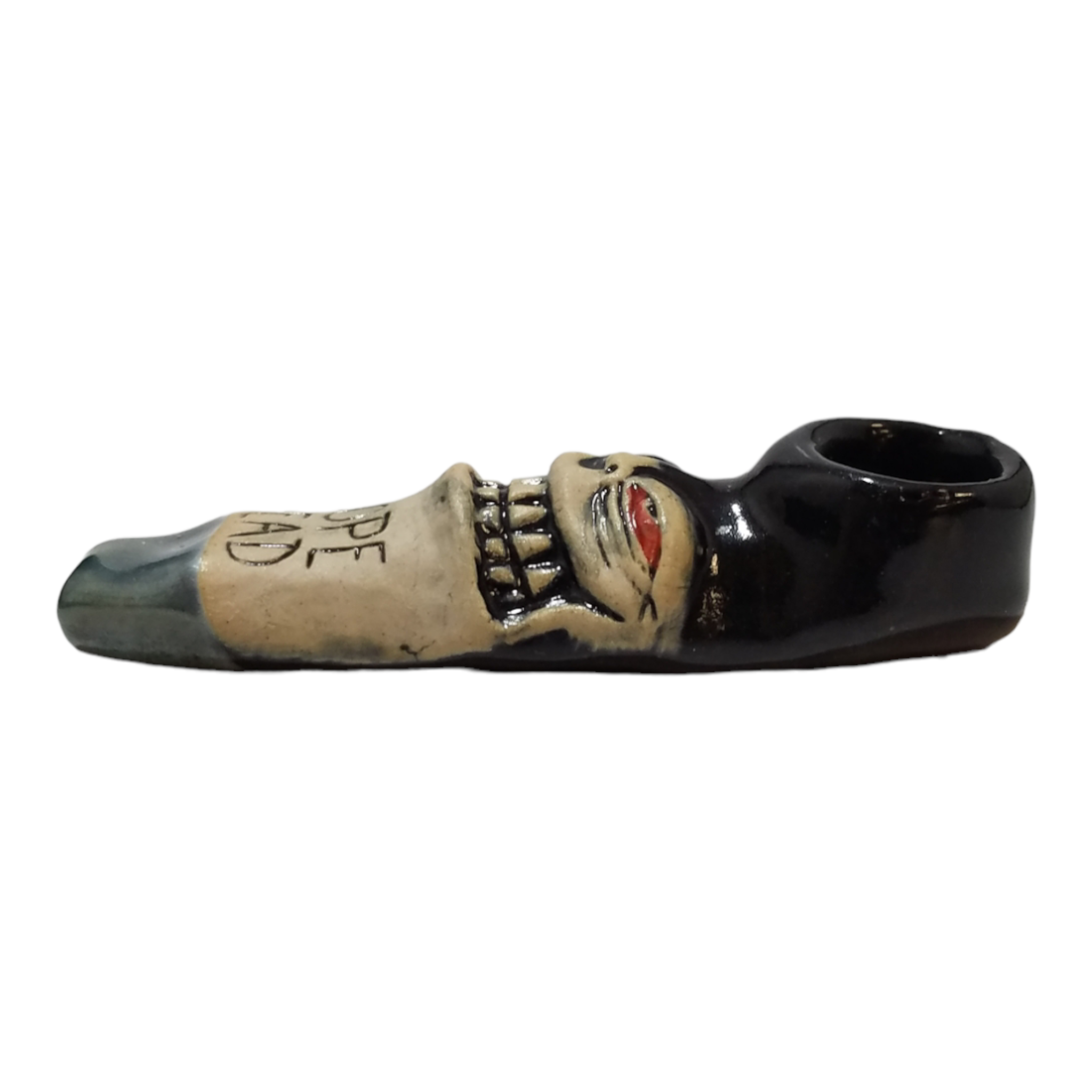 Justin Moeller Handmade Ceramic Dope Head Pipe - Image 2
