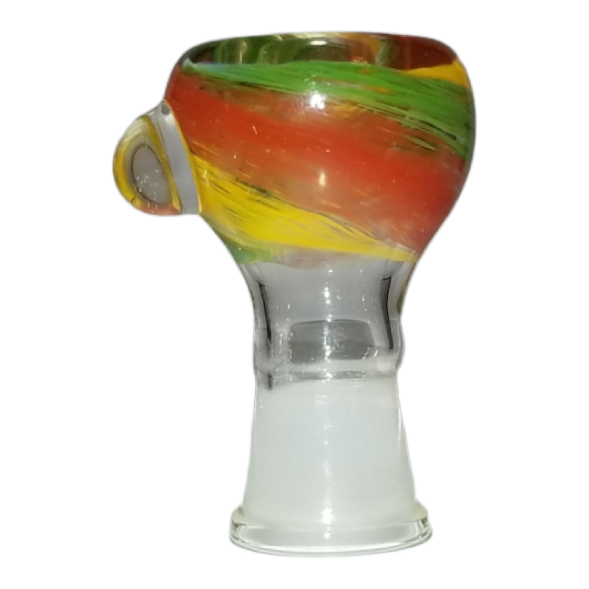 Jahfree Glass Rasta Frit Swirl Bowl – 14mm Female - Image 2