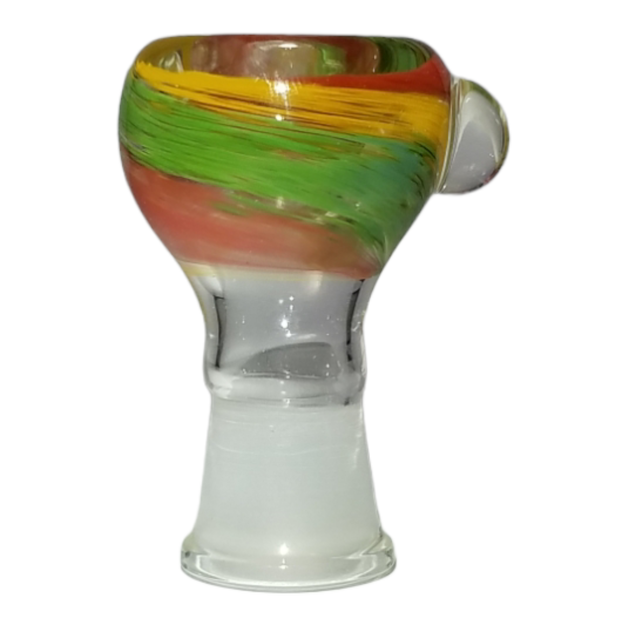 Jahfree Glass Rasta Frit Swirl Bowl – 14mm Female - Image 5