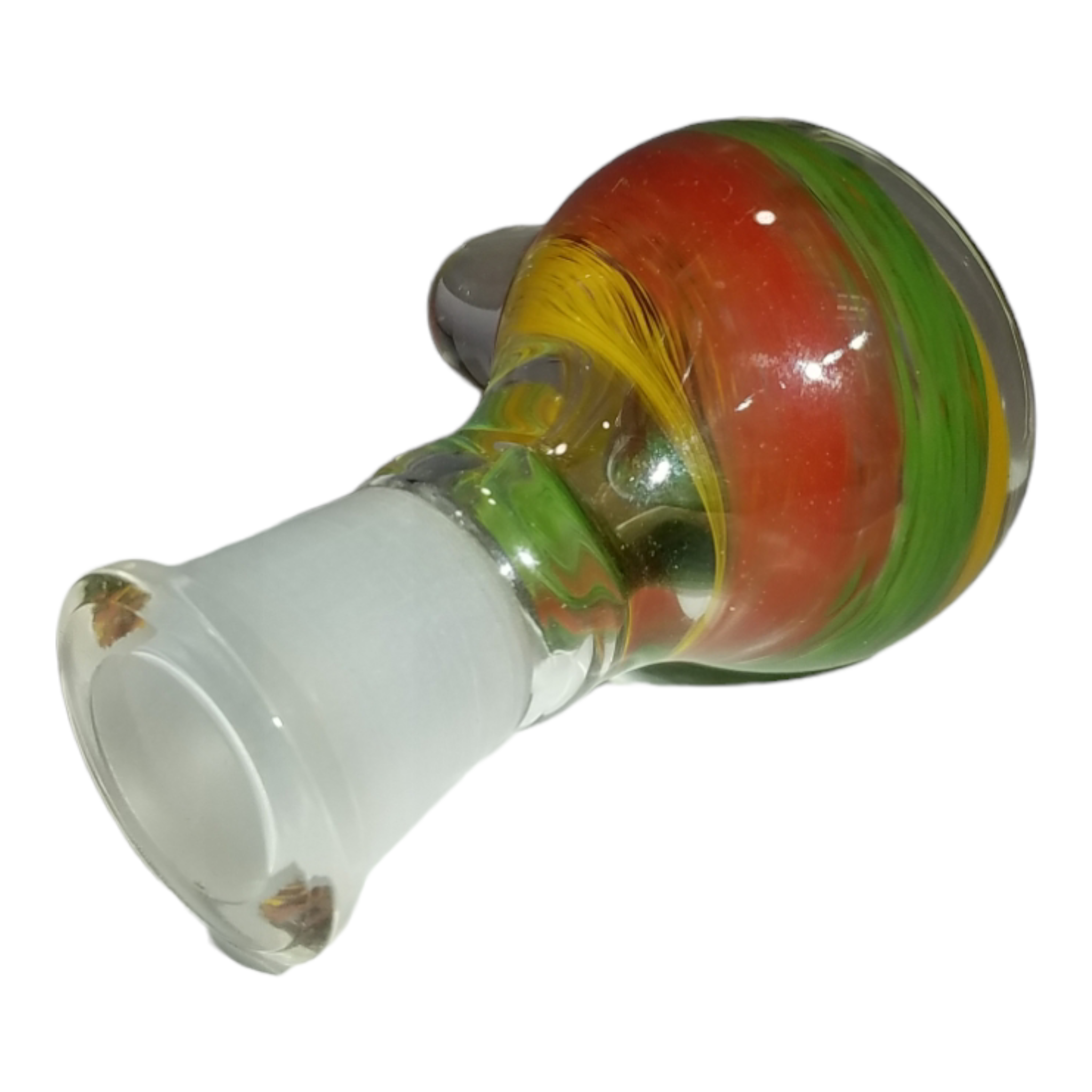 Jahfree Glass Rasta Frit Swirl Bowl – 14mm Female - Image 3