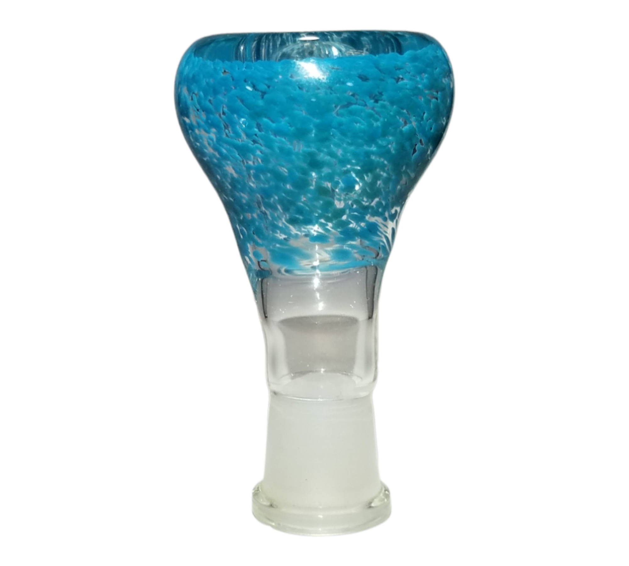 Jahfree Glass Peacock Blue Frit Bowl – 14mm Female - Image 5