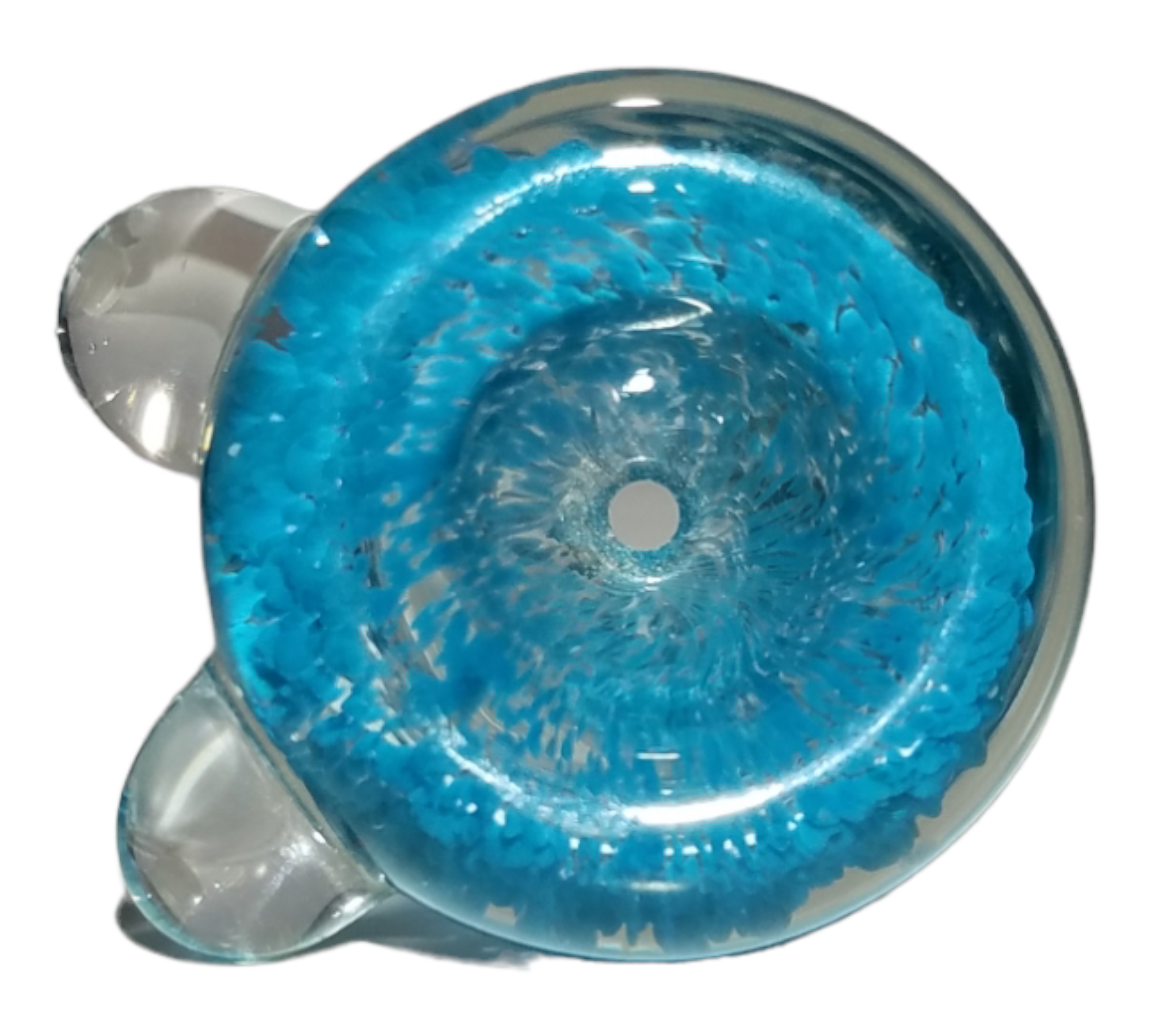 Jahfree Glass Peacock Blue Frit Bowl – 14mm Female - Image 4
