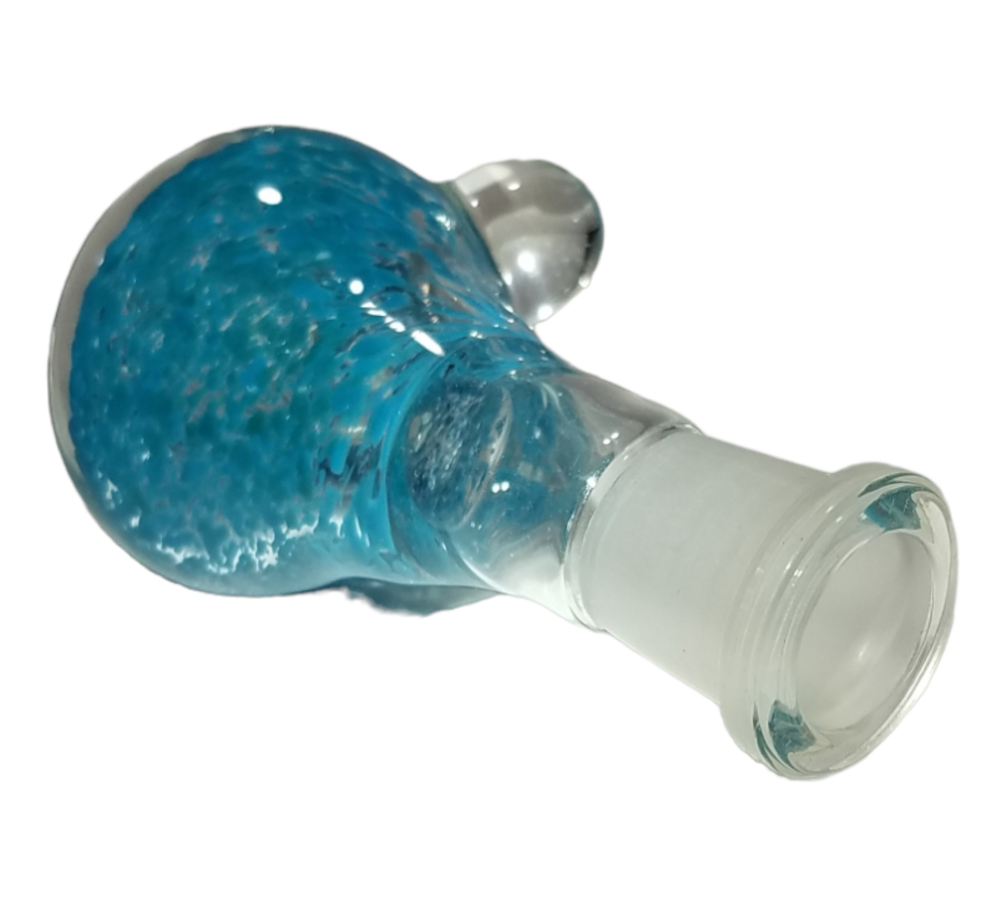 Jahfree Glass Peacock Blue Frit Bowl – 14mm Female - Image 3