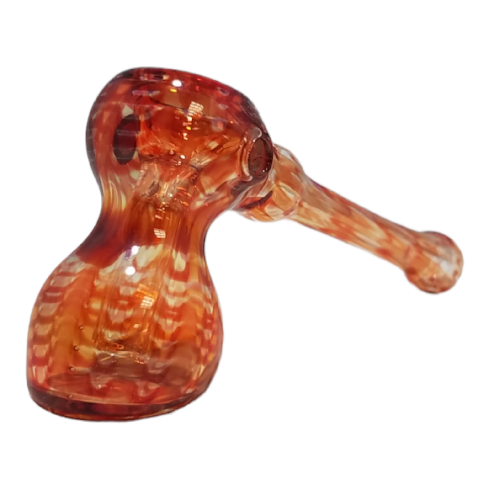 Blunder Glass Micro Fumed Hammer Bubbler – Red - Image 4
