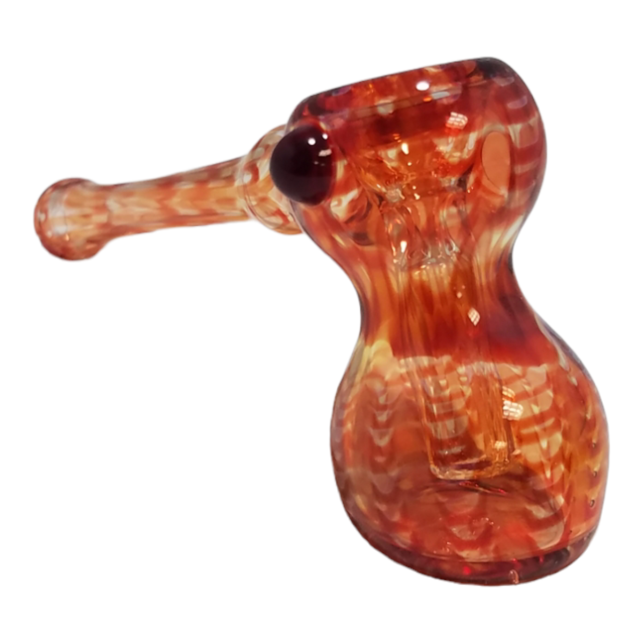 Blunder Glass Micro Fumed Hammer Bubbler – Red - Image 3