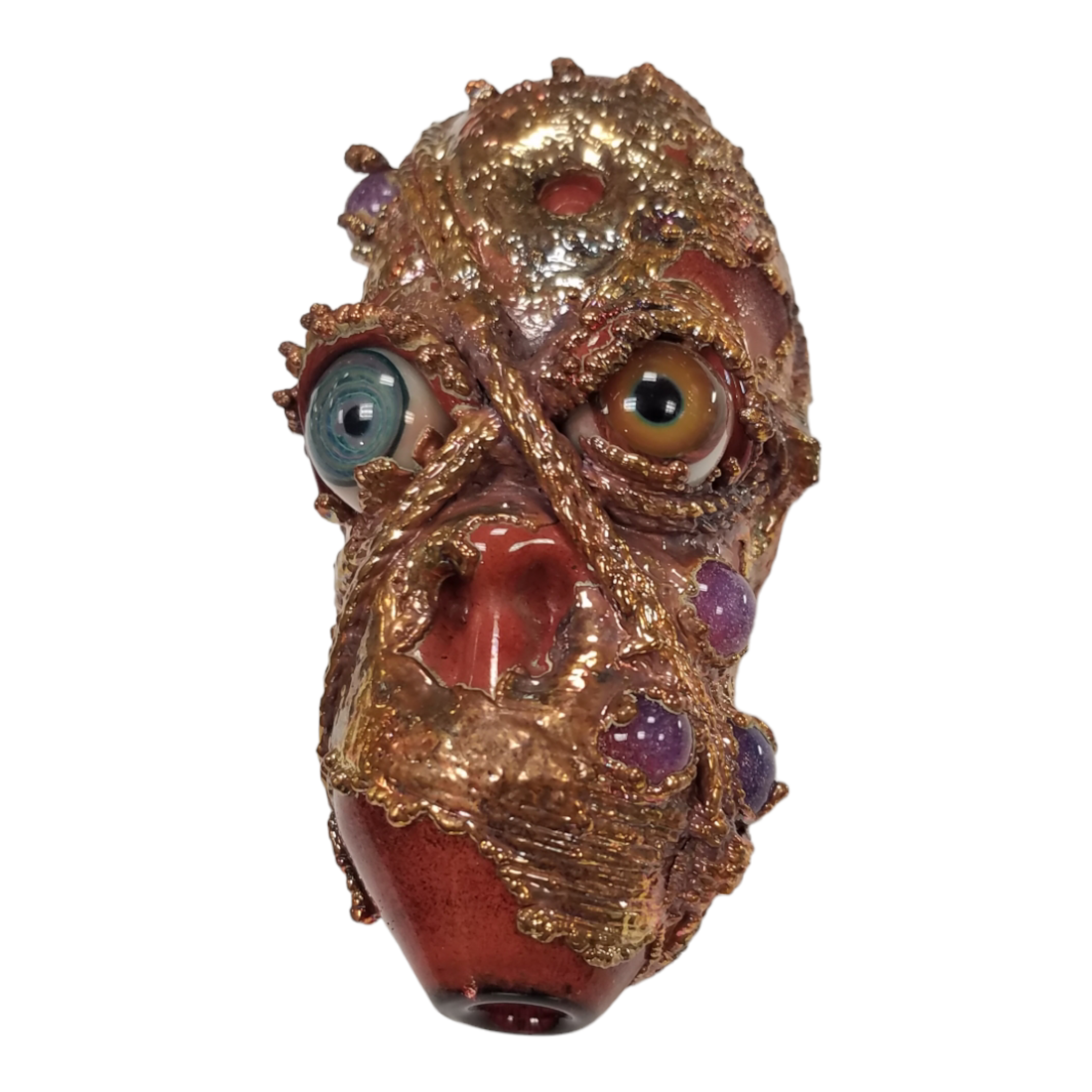Rellik Glass Copper Electroformed Alien Artifact Pipe - Image 10