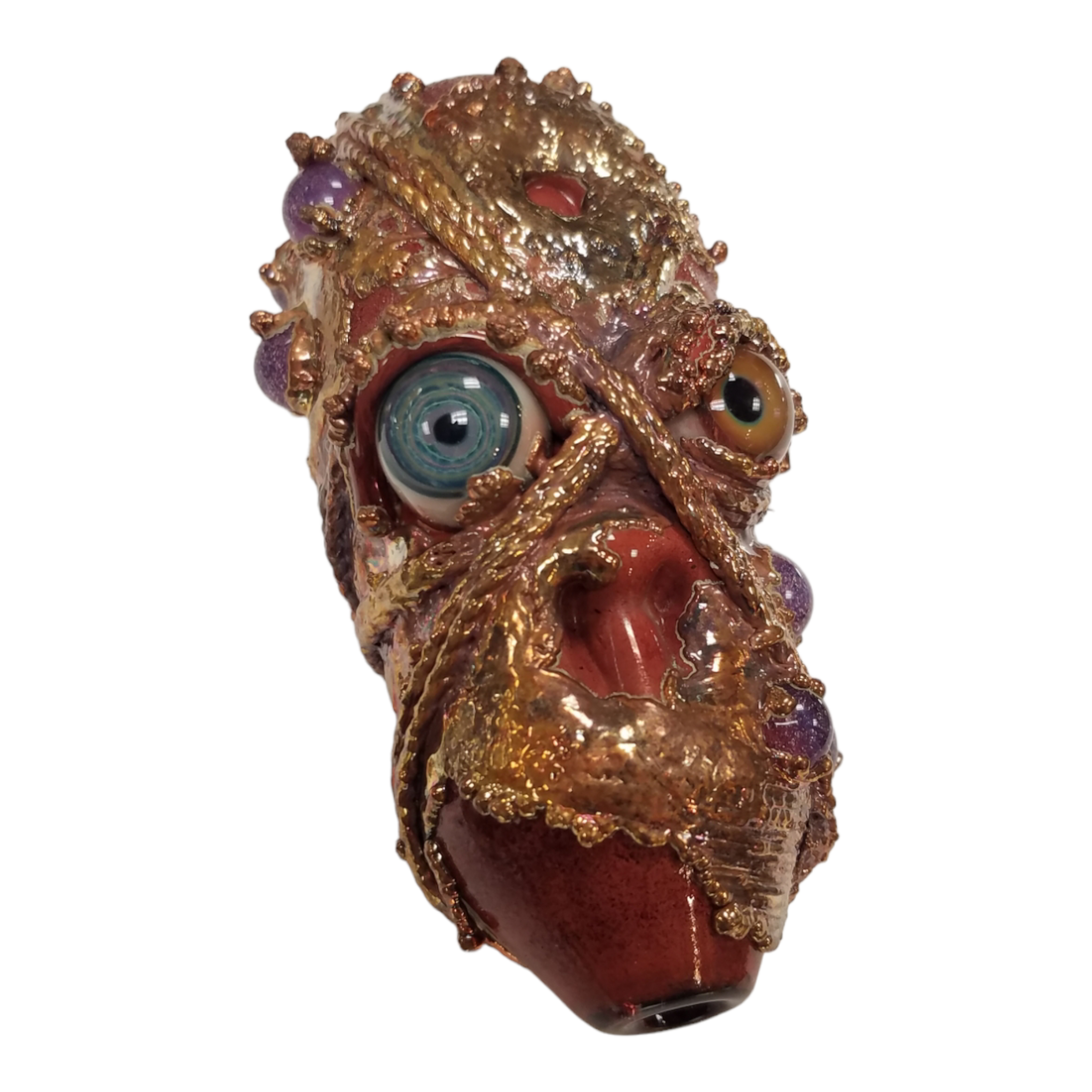Rellik Glass Copper Electroformed Alien Artifact Pipe - Image 2