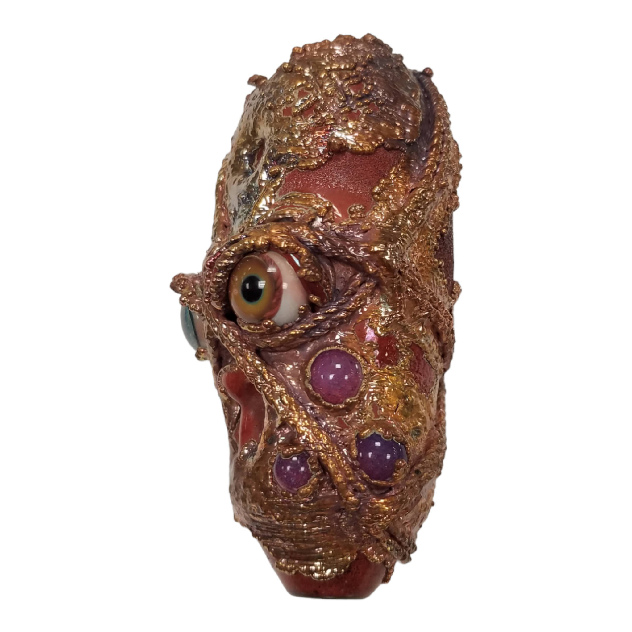 Rellik Glass Copper Electroformed Alien Artifact Pipe - Image 4