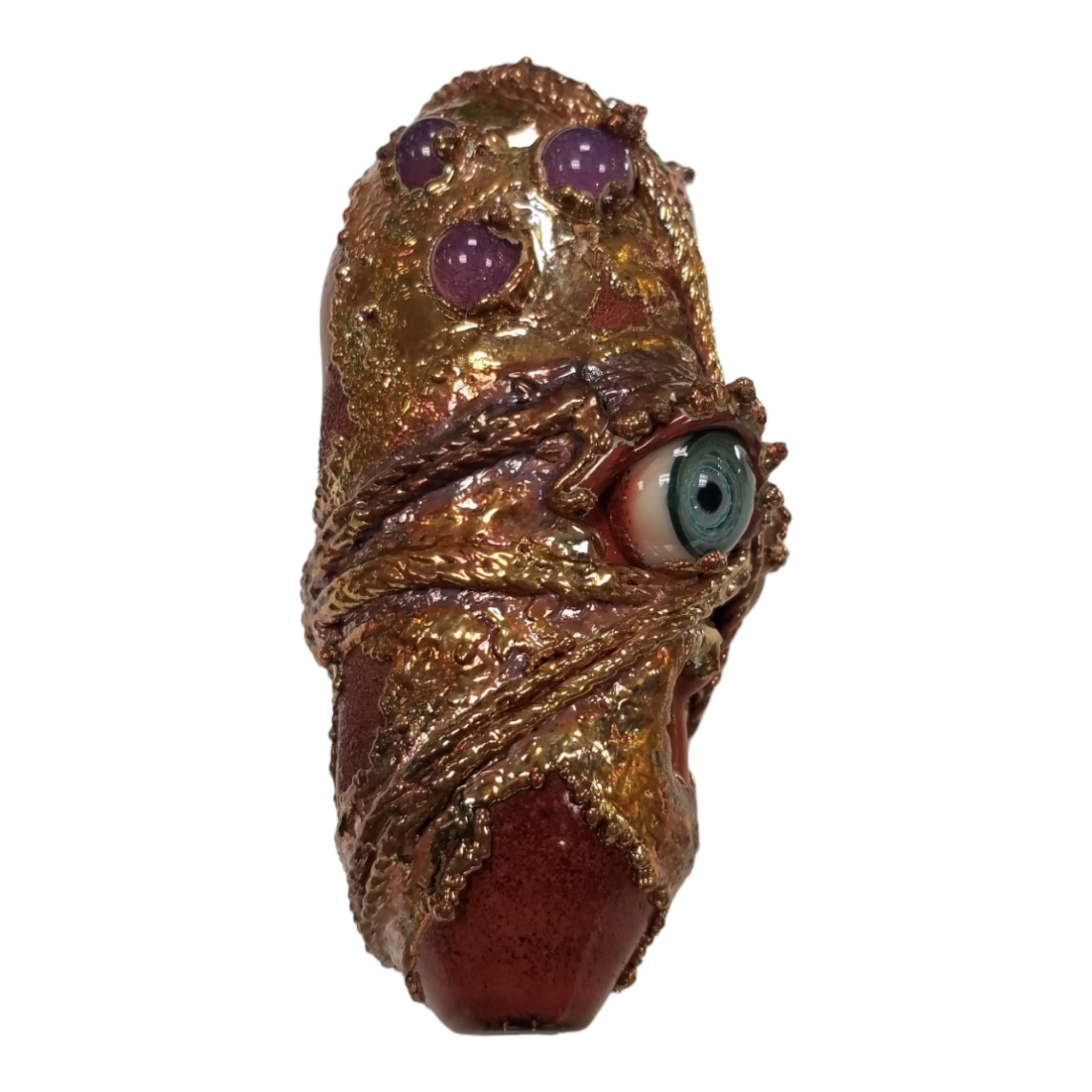 Rellik Glass Copper Electroformed Alien Artifact Pipe - Image 5