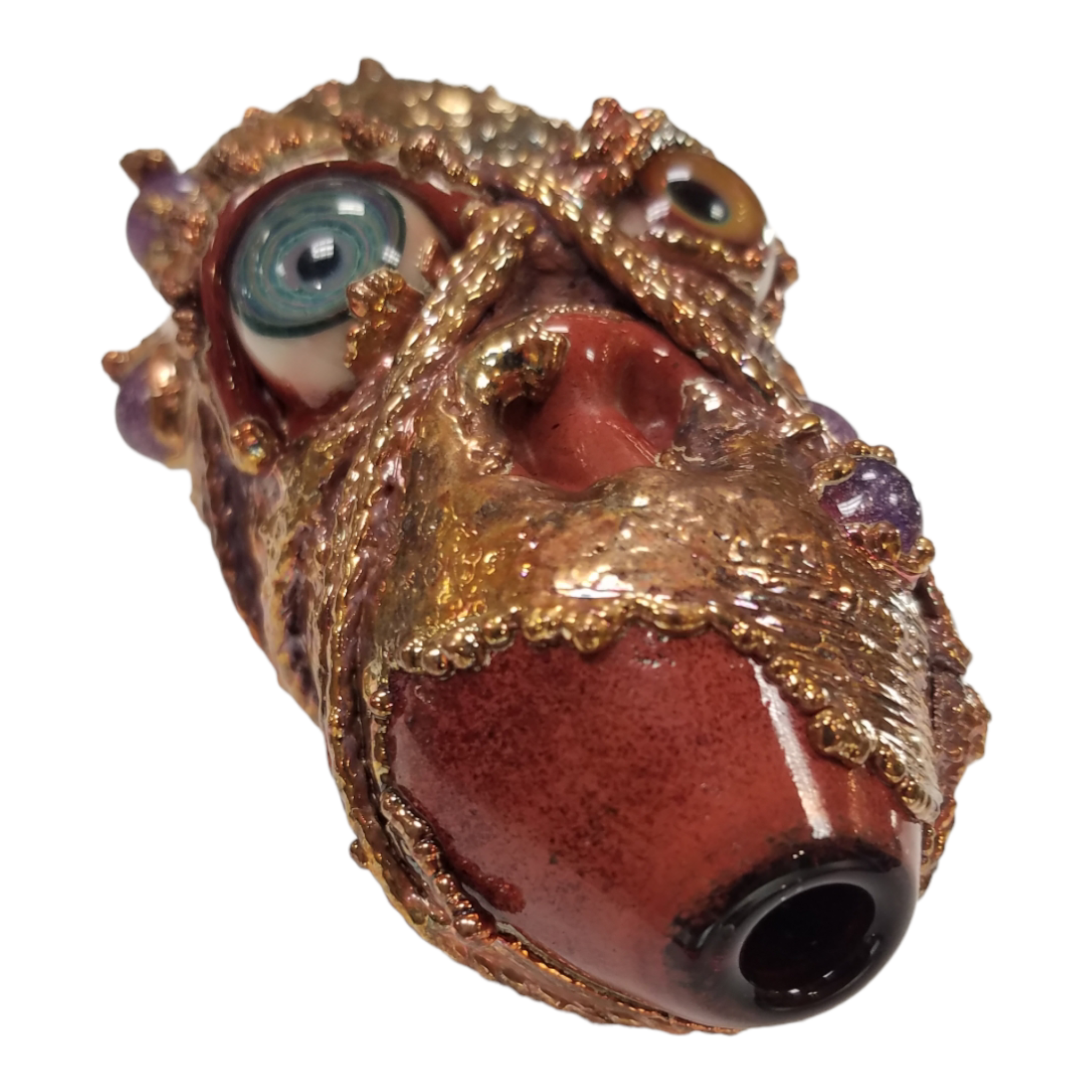 Rellik Glass Copper Electroformed Alien Artifact Pipe - Image 7