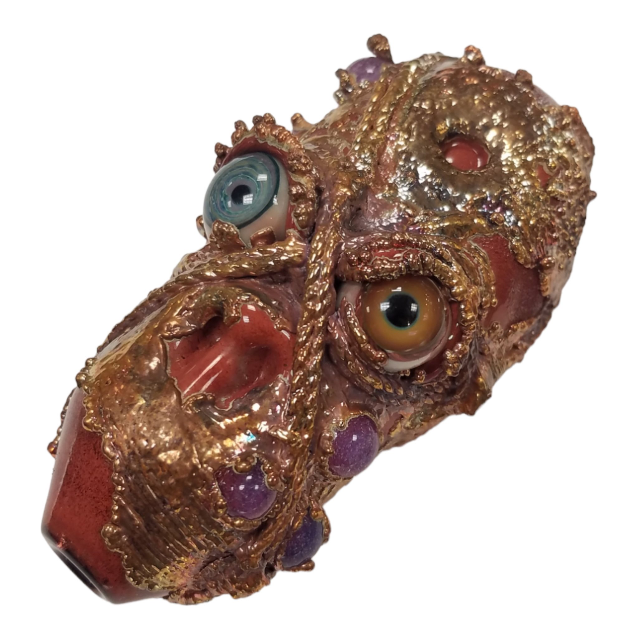 Rellik Glass Copper Electroformed Alien Artifact Pipe - Image 8