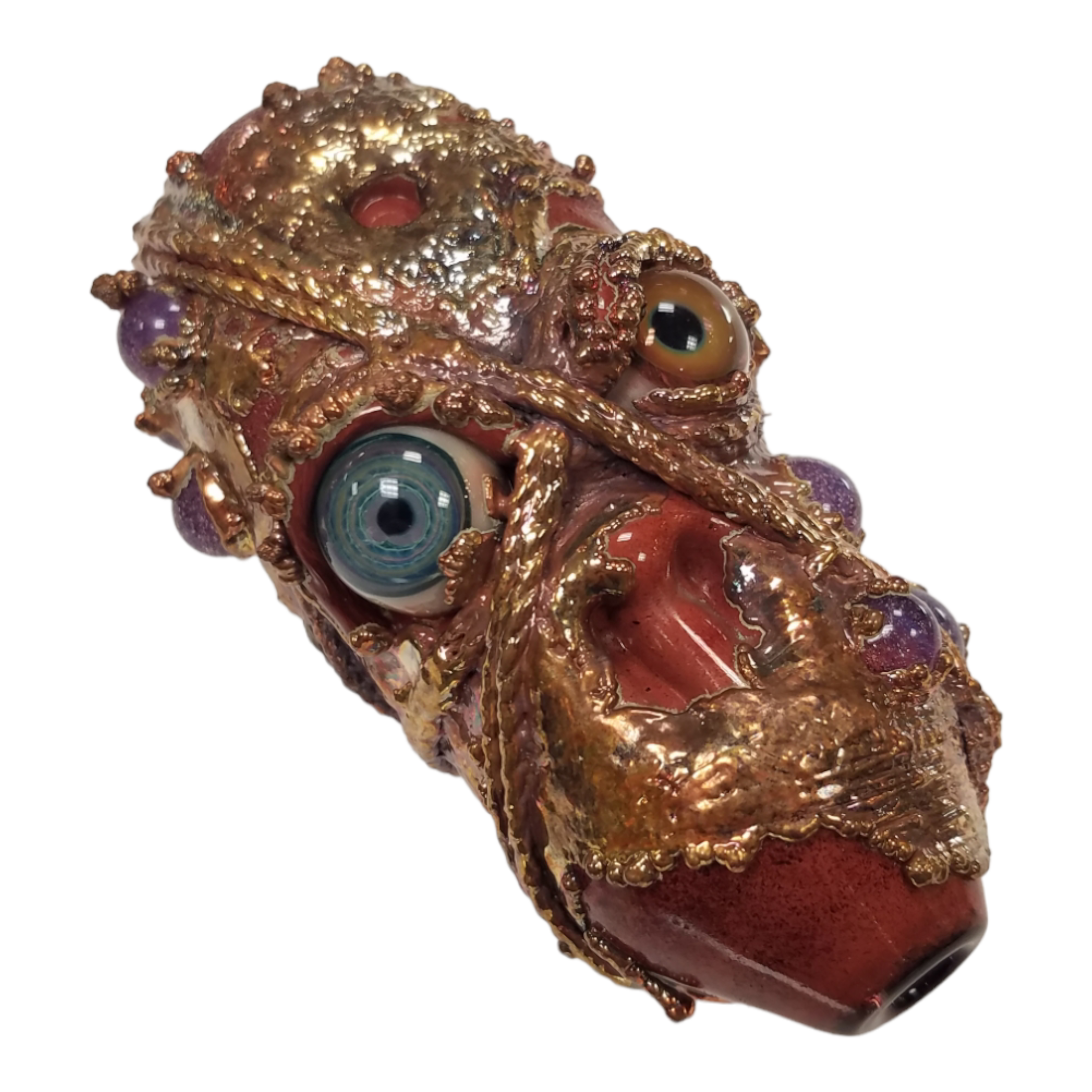 Rellik Glass Copper Electroformed Alien Artifact Pipe - Image 9