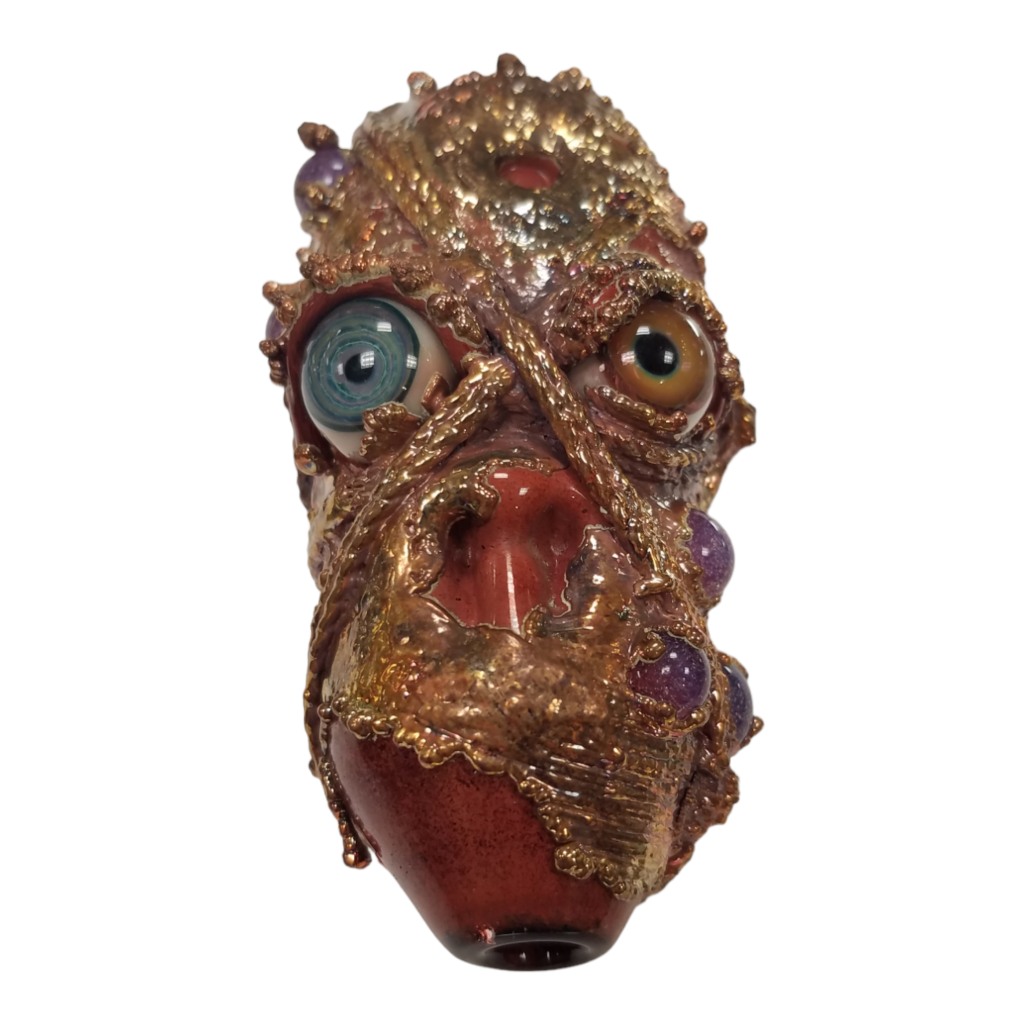 Rellik Glass Copper Electroformed Alien Artifact Pipe - Image 3