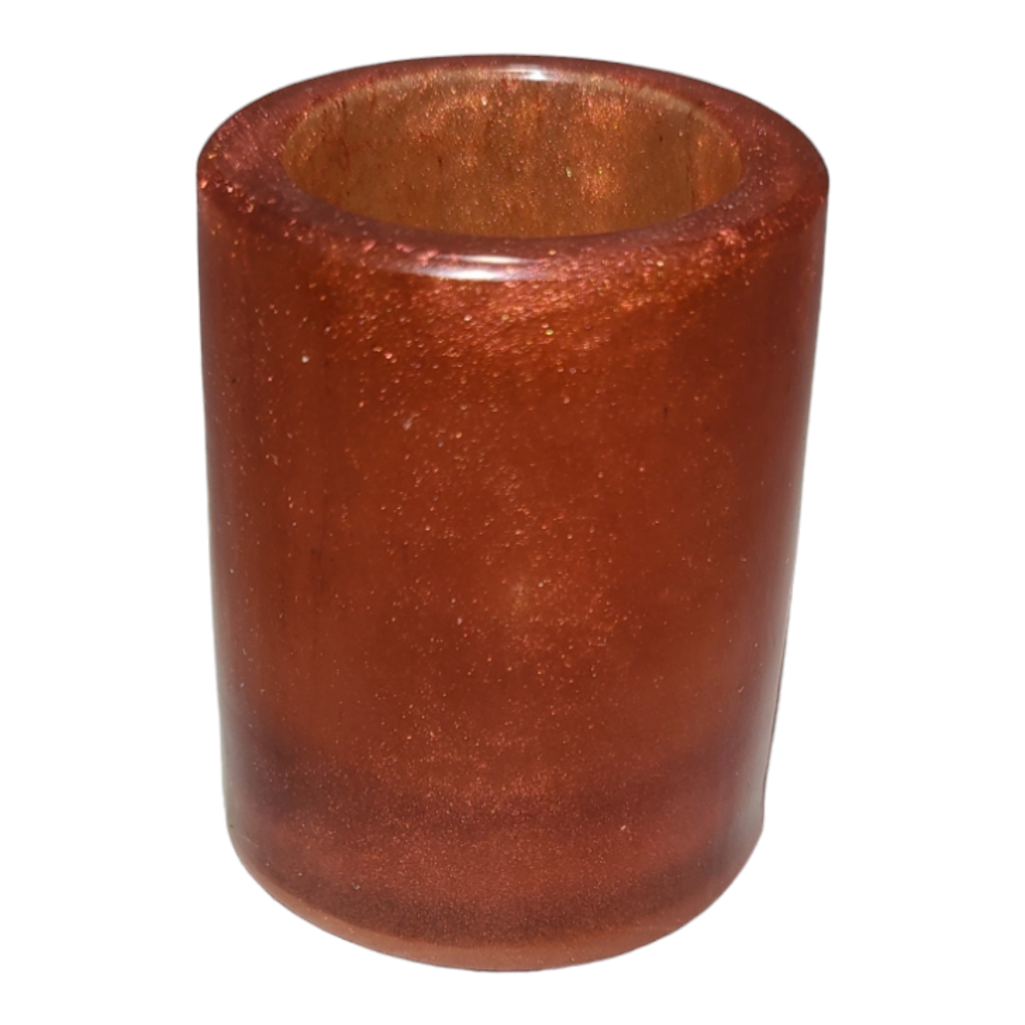 Unreal Cosmos Red and Pink Opalescent Swirl Resin Q-Tip Holder - Image 3