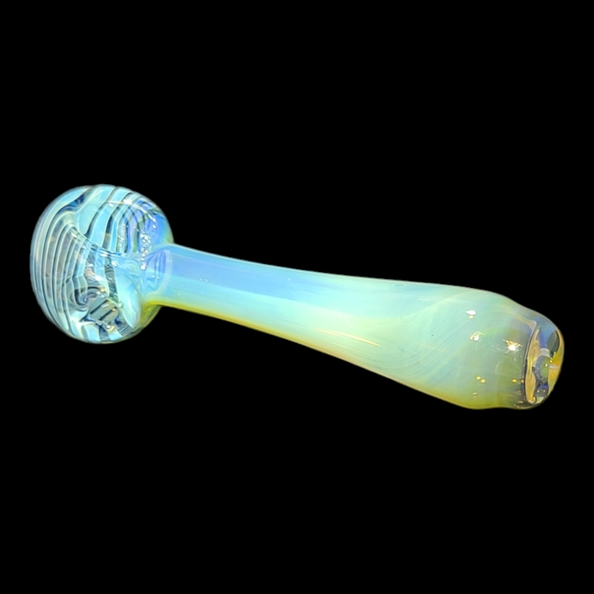 Aiden Bernard Silver Fumed Spoon Pipe – Cobalt Blue Accent - Image 5