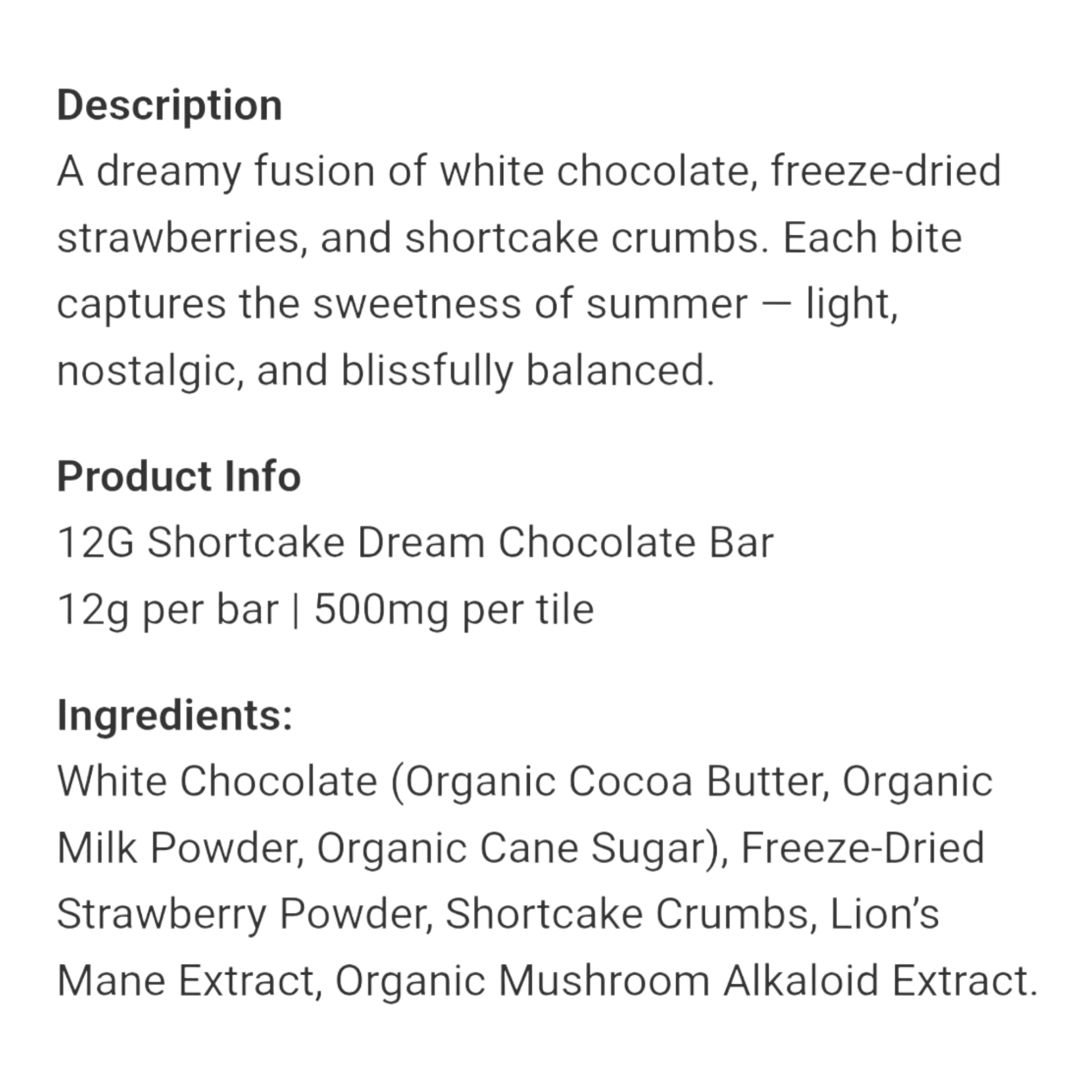 Rize Shortcake Dream Chocolate Bar - 12g - Image 4