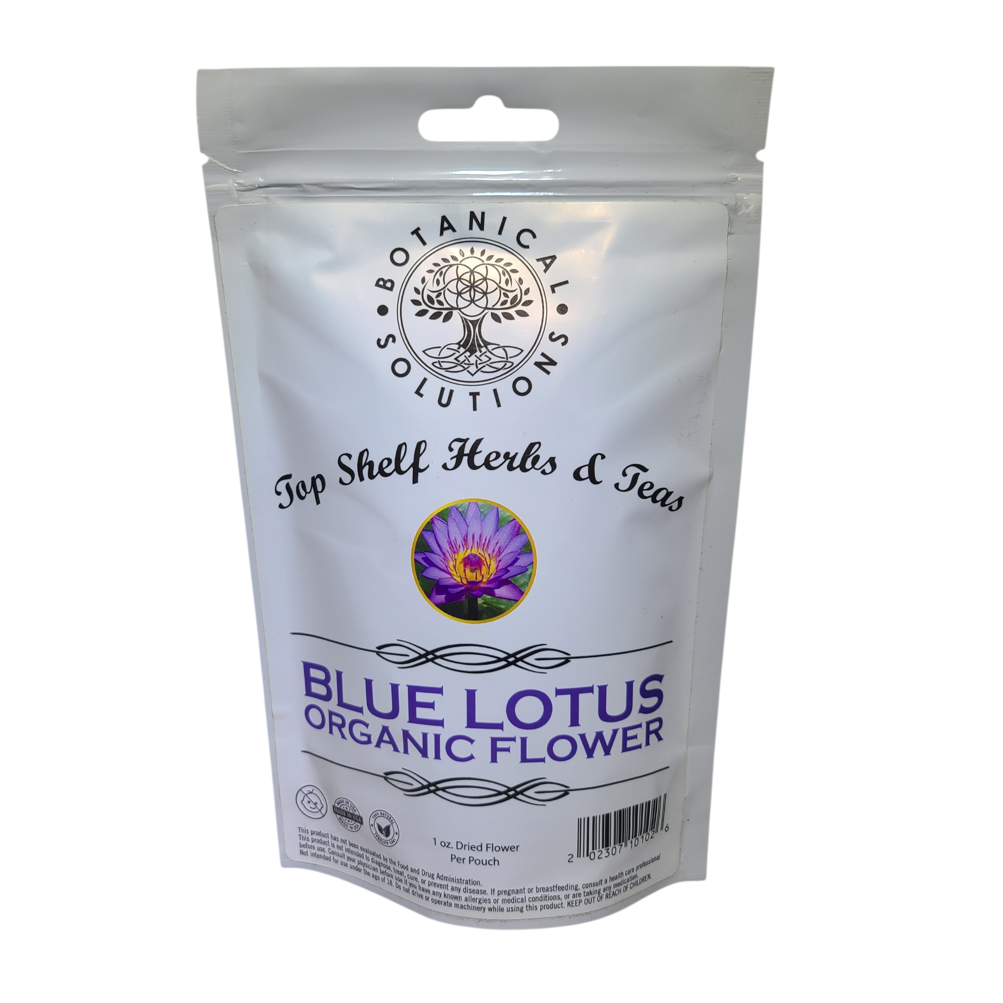 Botanical Solutions - Organic Blue Lotus Dried Flower (1oz Pouch) - Image 2