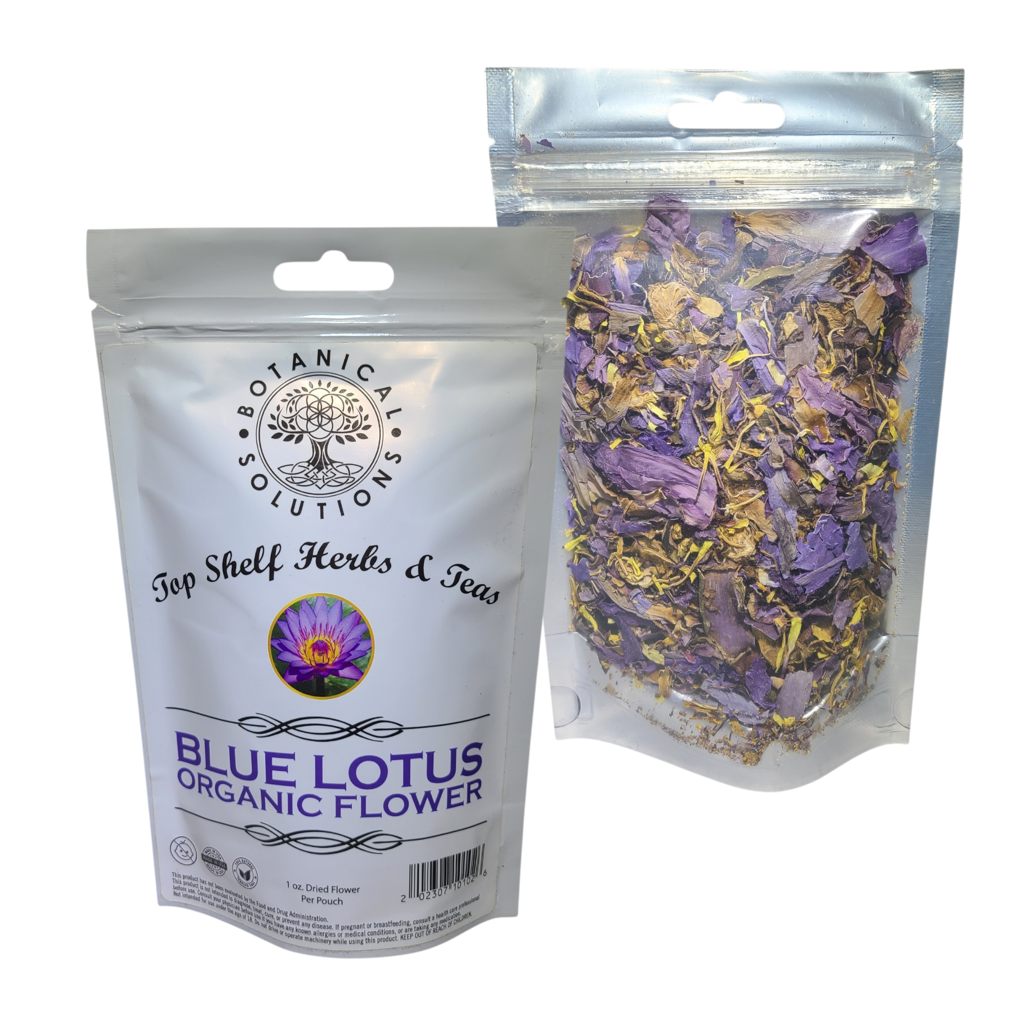 Botanical Solutions - Organic Blue Lotus Dried Flower (1oz Pouch)