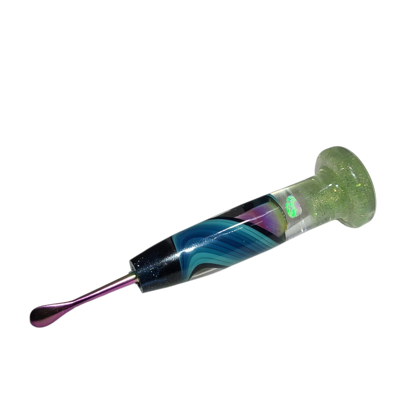 Opal & Blue Fade Glass Dabber view 3
